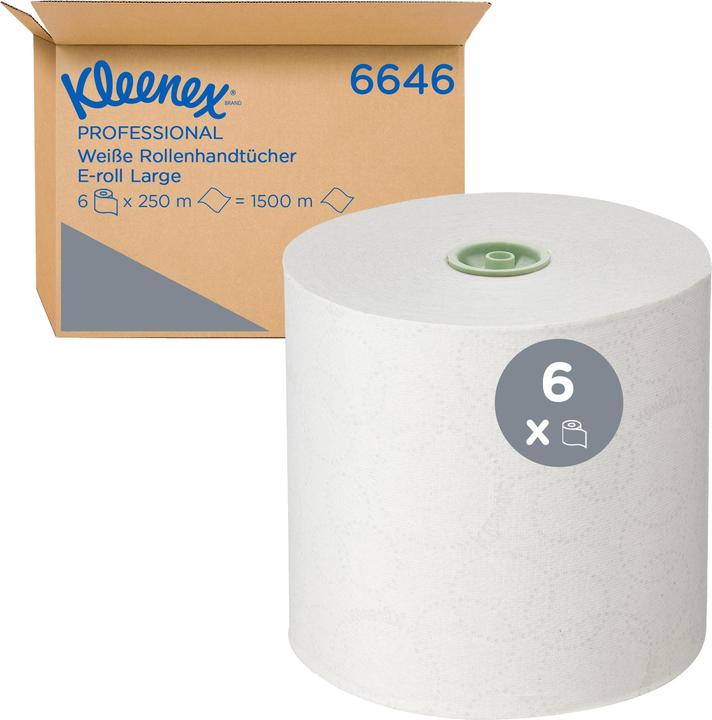Produktbild Kimberly-Clark Kleenex Papierhandtuchrollen 1-lagig weiss (6x)