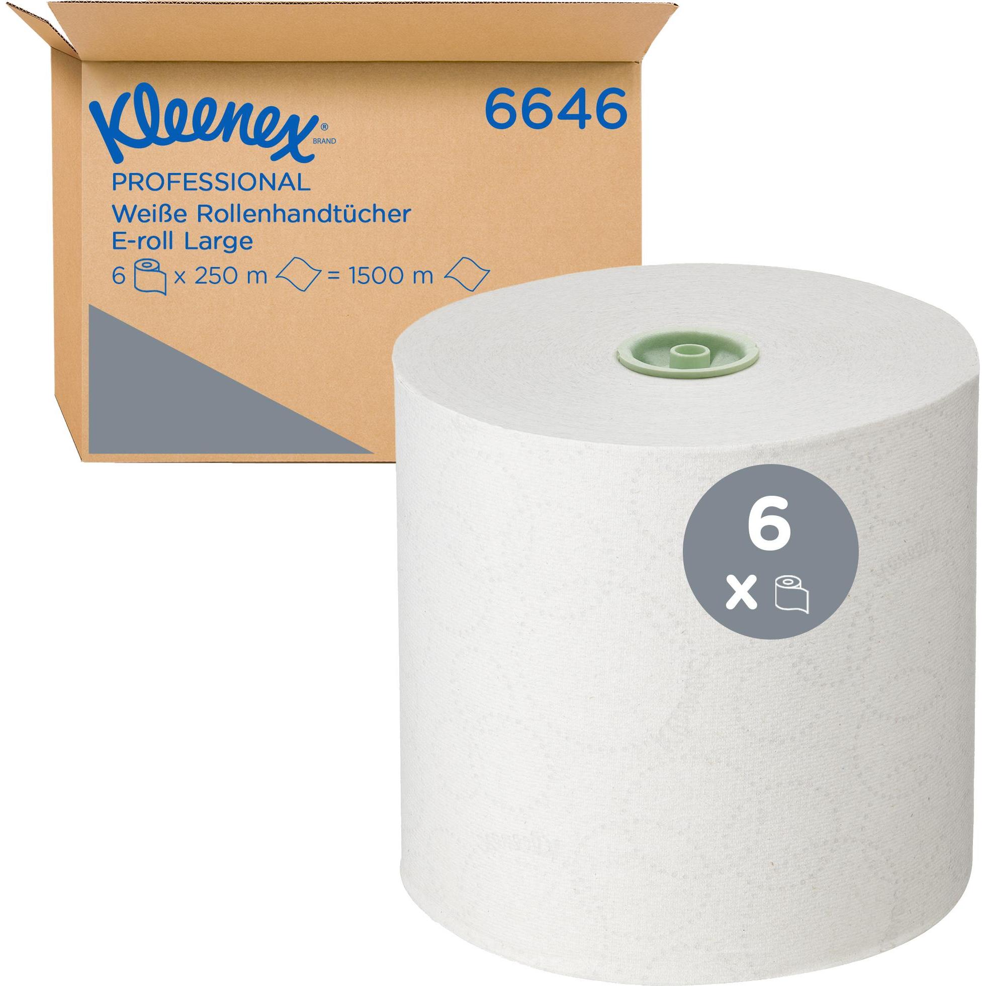 Kimberly-Clark Rotoli di carta Kleenex a 1 velo bianco, Carta da cucina, Bianco