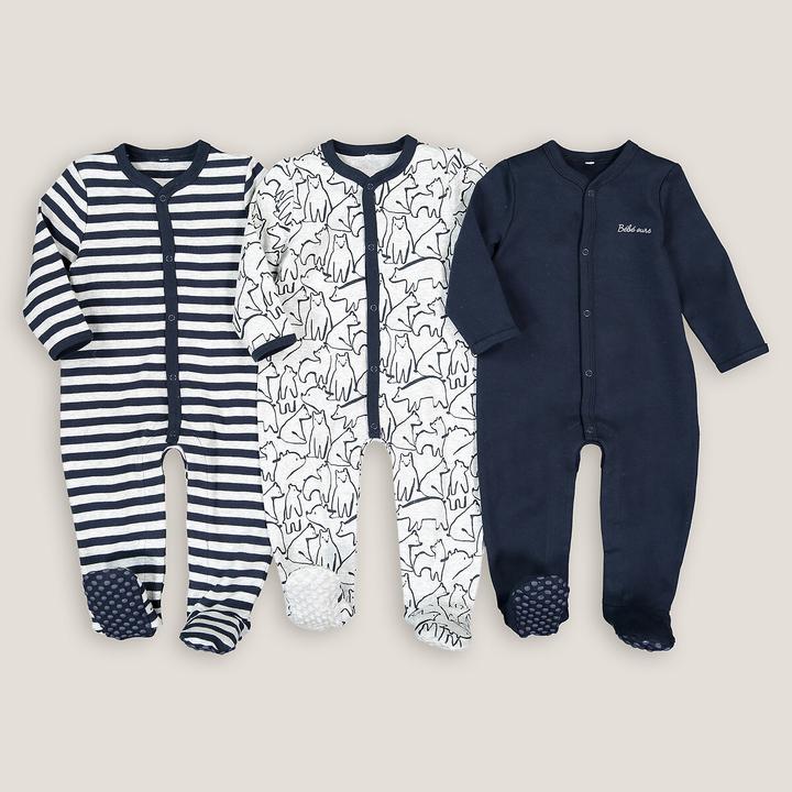 Actual product image La Redoute Collections Cotton 3-Pack Romper (62)