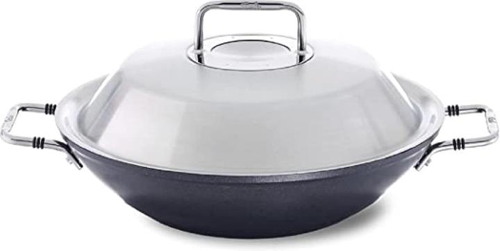Produktbild Fissler adamant Wok 31cm mit Metalldeckel (31 cm, Wok Pfanne, Aluminium)