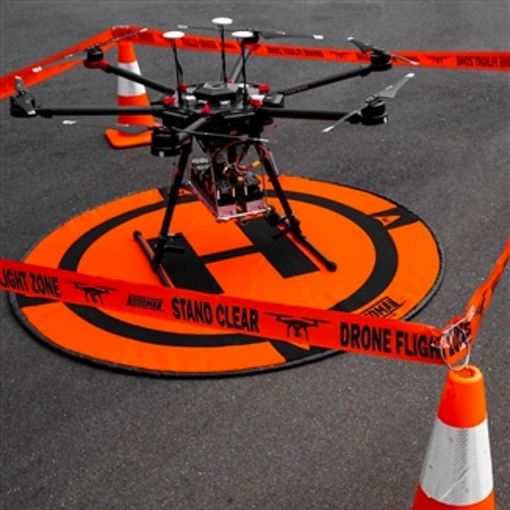 Hoodman Drone Flight Zone Tape Roll (Absperrband) (Drohnen Zubehör Set, Universal), Drohne Zubehör, Orange