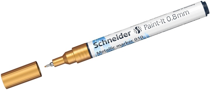 Immagine prodotto Schneider Paint-It 010 Marchio metallizzato, 0,8 mm, argento metallizzato (oro metallizzato, 0.80 mm, 1 x)