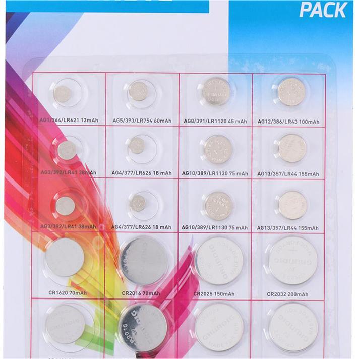Immagine prodotto Grundig Potenza+++ (24 pz., AG1, LR41, AG4, LR754, AG8, LR43, LR44, CR1620, CR2016, CR2025, CR2032, 200 mAh)
