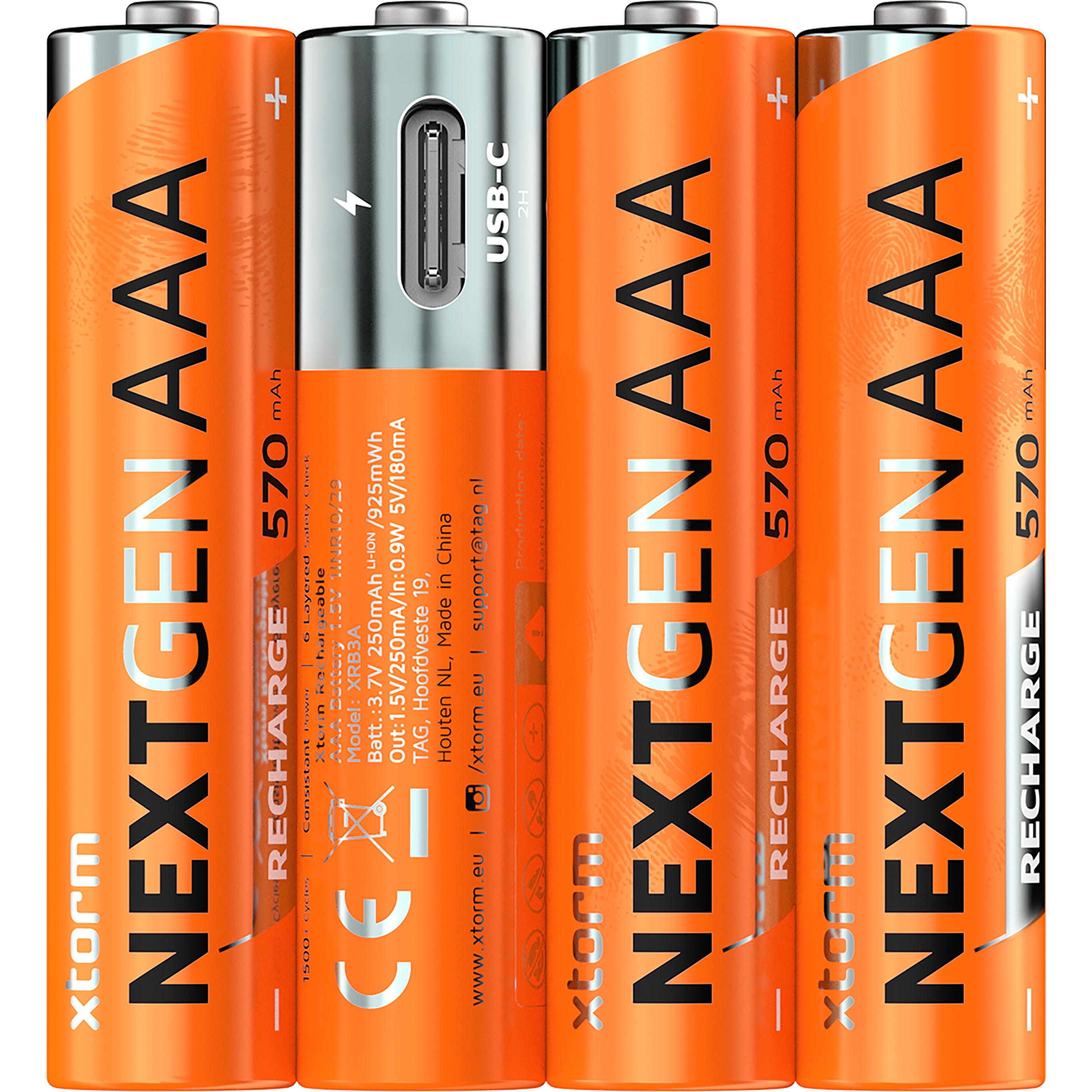 Xtorm 2200mAh NextGen AAA Akkus 4-Pack (4 pz., AAA / LR03 / Micro / R03 / AM4 / MN2400 / KR03, 2200 mAh), Batterie + pile
