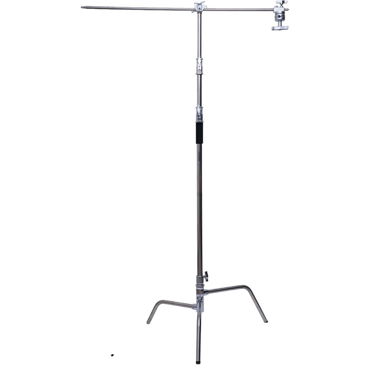 Caruba C Stand met Boomarm Extra Zwaar LS 11 (300 cm, 15 kg), Treppiede per lampade + flash, Nero