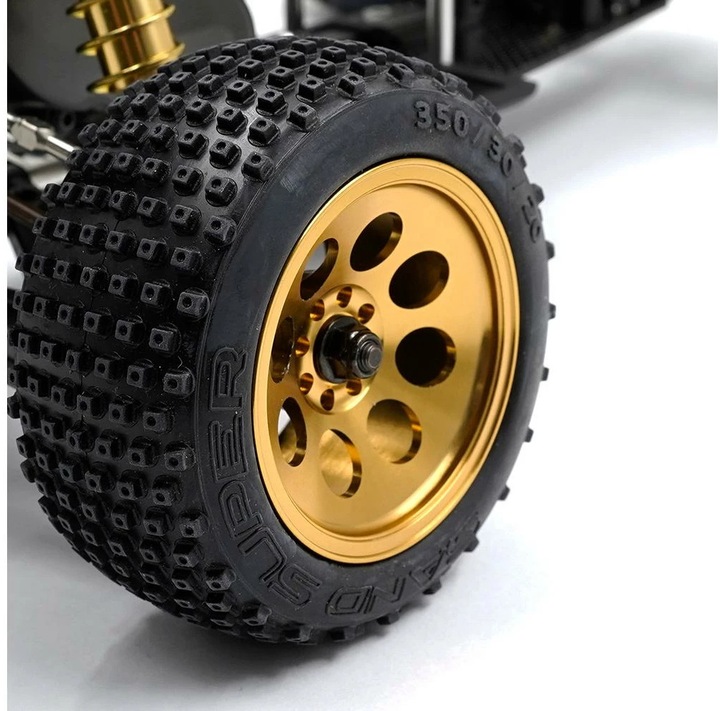 Actual product image Yeah Racing Rims Aluminium CNC 8-Spokes, Gold Buggy 1:10