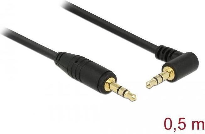 Delock Jack cable 3 pin male > male (0.50 m, AUX cable)