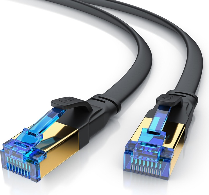 Actual product image Primewire CAT 8.1 network cable flat - LAN patch cable data cable - flat ribbon cable installation cable - (U/FTP, CAT8.1, 15 m)