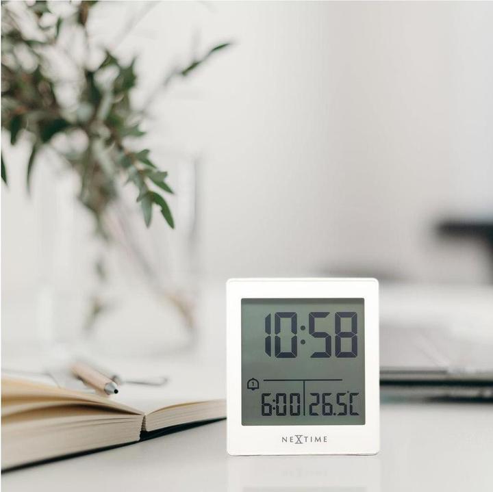 Actual product image Nextime "Wake Up" Digital Table Alarm Clock RCC ABS 7.7x8.9x3cm