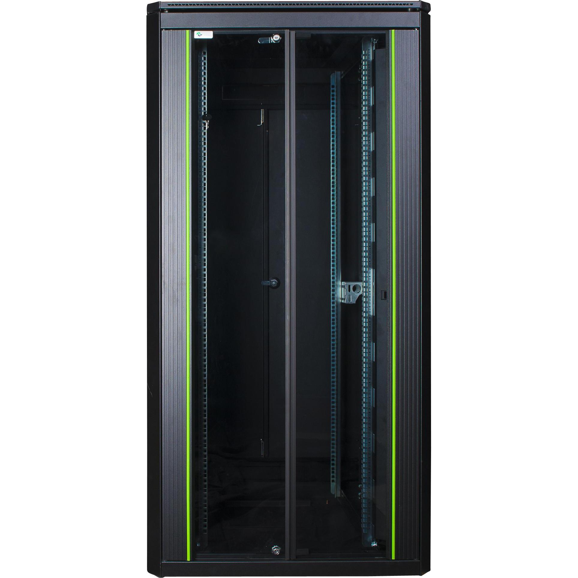 Thumbnail - Logon RDL32U88BL Vrijstaande rek 32U 600kg Zwart rack (32 HE, 19 Zoll Rack), Serverschrank, Schwarz