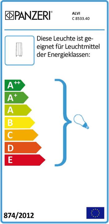 Label énergétique Panzeri Design Alvi 40 (E27)