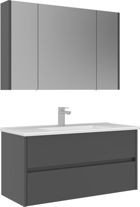 Produktbild Homitis Arno 100 Bathroom Cabinet With Sink & Mirror Set (2 Pieces)