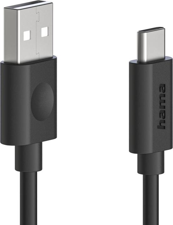 Produktbild Hama USB-Kabel, USB-A - USB-C, 1,2 m, Schwarz (1.20 m, USB 2.0, 60 W)