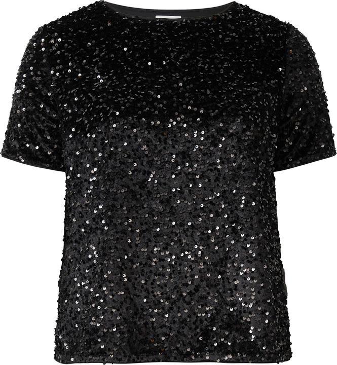 Produktbild s.Oliver T-Shirt Samtshirt mit Pailletten (48)