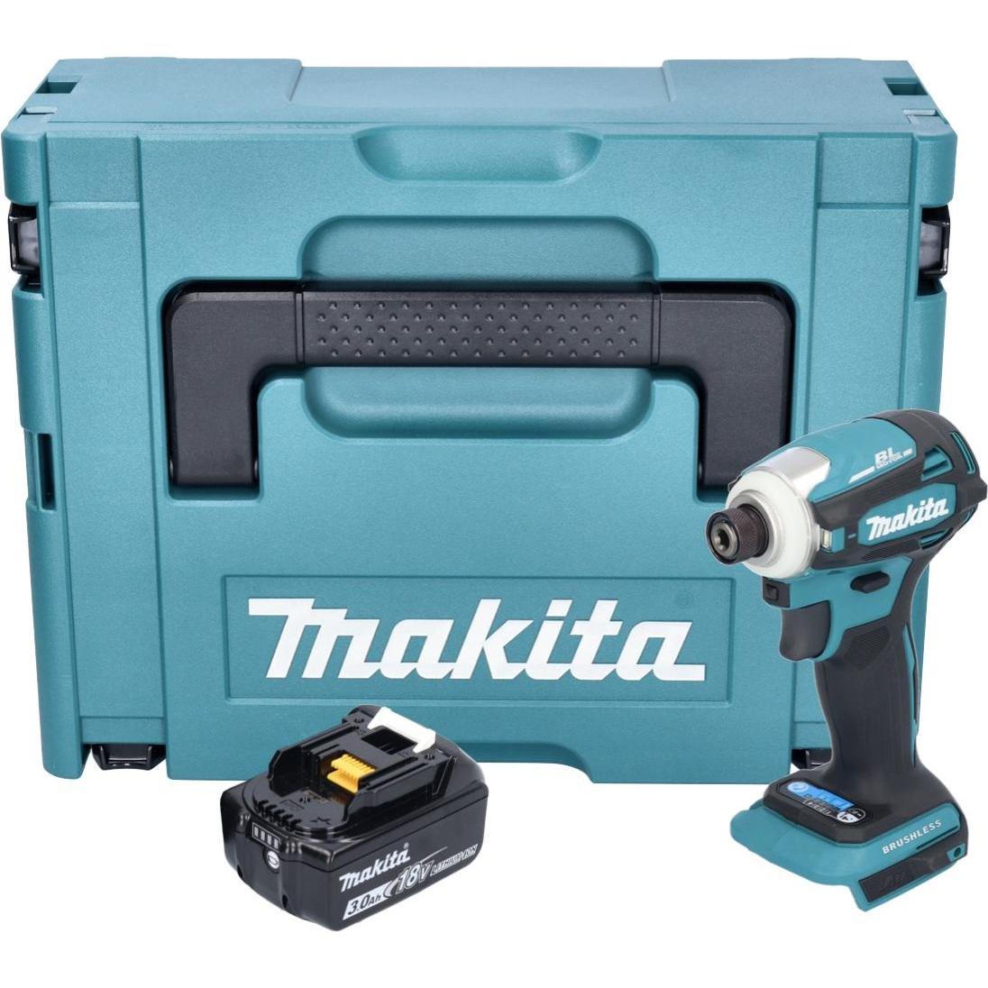 Thumbnail - Makita, Bohrmaschine + Akkuschrauber, DTD 172 F1J Akku Schlagschrauber 18 V 180 Nm 1/4" Brushless + 1x Akku 3,0 Ah + Mak...