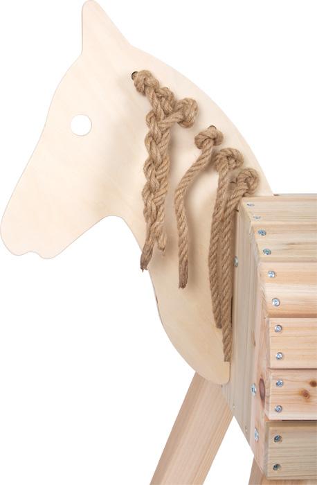 Actual product image small foot Wooden Horse grey