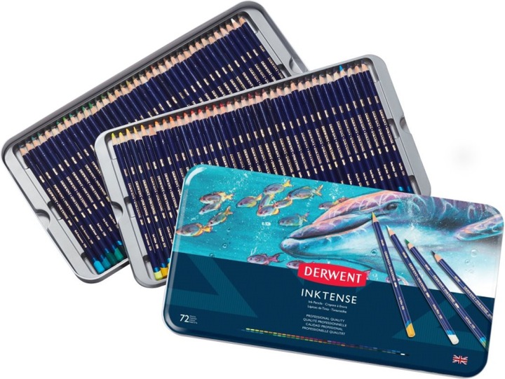 Actual product image Derwent Inktense permanent watercolour pencils (Multicoloured, 72 x)