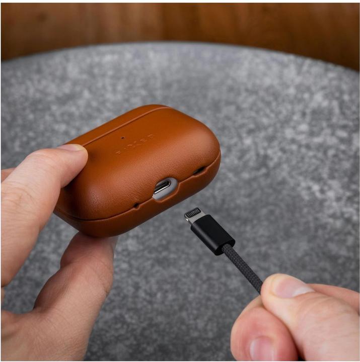Image du produit Fixed PodsLeather pour Apple Airpods 3, marron (Manchon pour casque d'écoute)