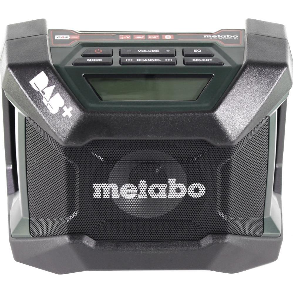Metabo R 12-18 DAB+ BT Batteria radio da cantiere 12-18 V DAB+ + 2x batteria 4,0 Ah + caricabatterie, Radio
