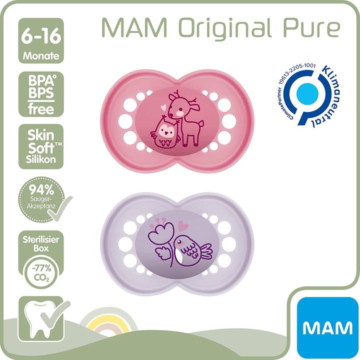 Produktbild MAM Ori.Pure Pure Silikon 6-16girl (2 x, ab 16 Monaten)