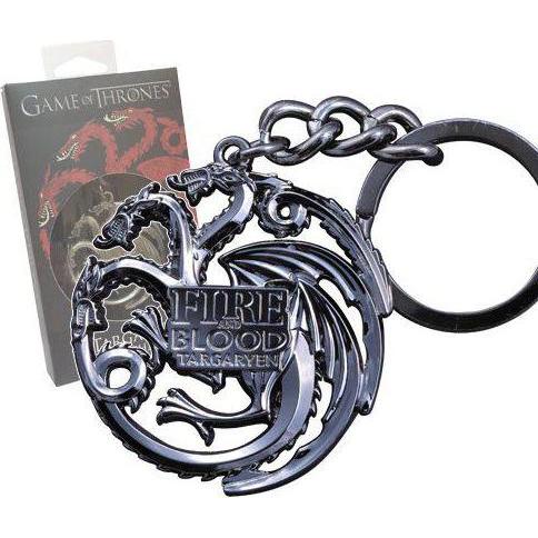 Thumbnail - Noble Collection, Schlüsselanhänger, Game of Thrones: Targaryen keyring with Motto, Mehrfarbig