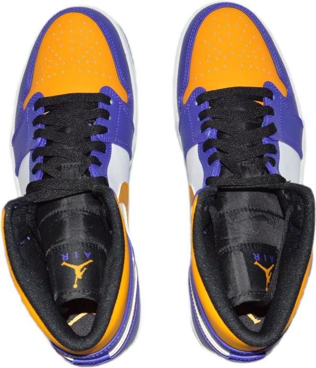 Actual product image Air Jordan 1 MID Sneakers Los Angeles Lakers LA - DQ8426-517 (40)