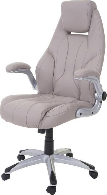 Image du produit Swisshandel24 Chaise de bureau, chaise de bureau fauteuil de direction, similicuir - taupe (48 - 58 cm)