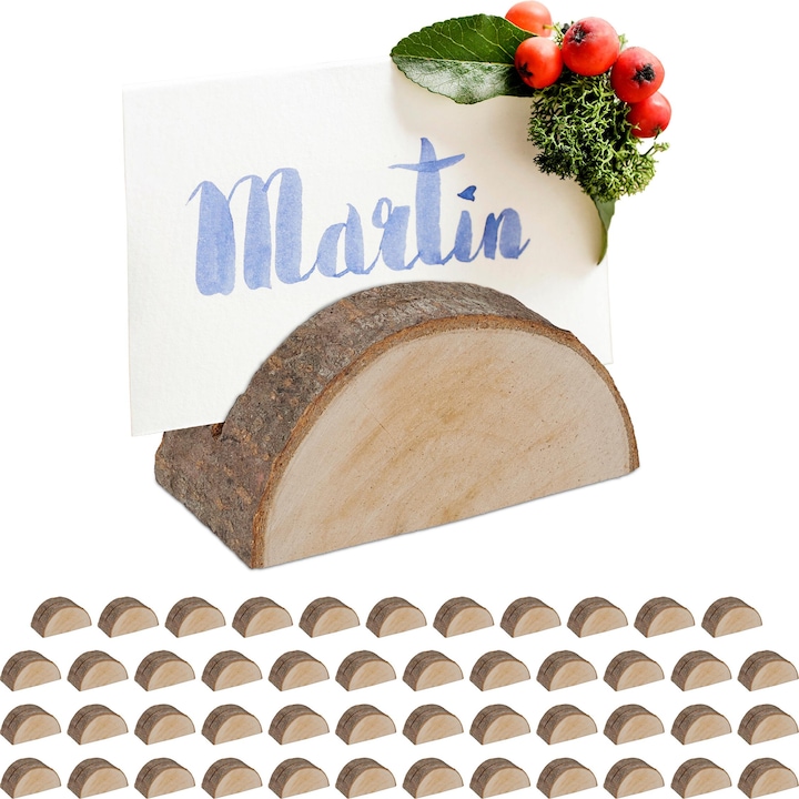 Relaxdays 48x porte-numeros-de-table-mariage