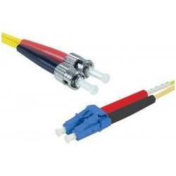 Thumbnail - Exertis Connect LWL Patchkabel HD, 9/125 µm, OS2-Faser, LC Duplex Stecker/ST Duplex Stecker, gelb, 15,0 m UPC UPC-Sc (S/...