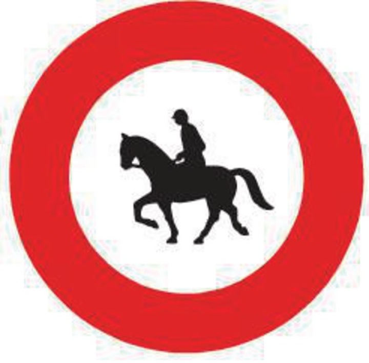 BRW No horse riding sign HIP 17.75