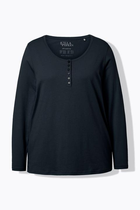 Produktbild Ulla Popken Basic Shirt, Knopfleiste, regular, Langarm