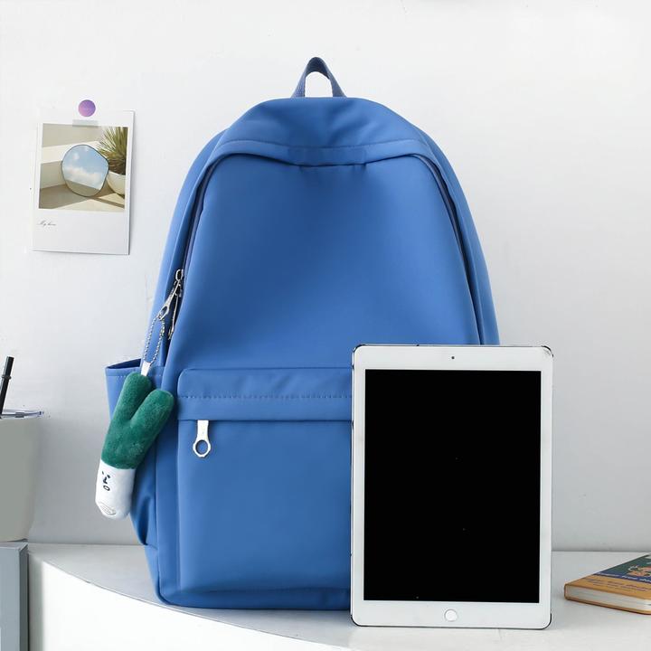 Actual product image Only-Bags.Store 4pcs Bag Set: Chic Solid Colour Nylon Backpack with Adjustable Straps, Tote, Crossbody &