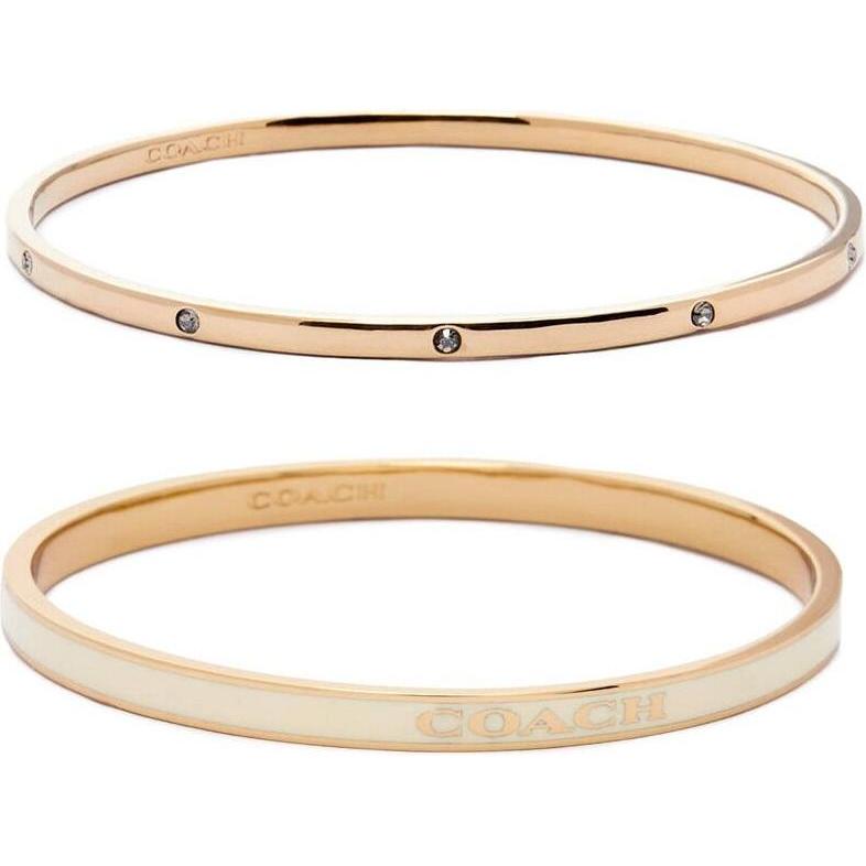 Coach, Bracciale, - Set of gold plated solid bracelets 37463839GLD100
