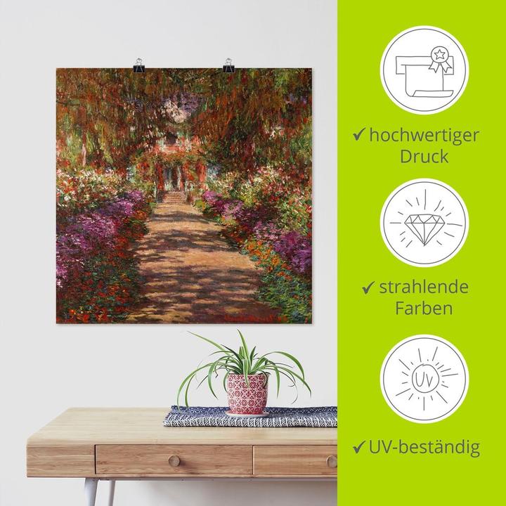 Actual product image Artland Path in Monet's garden in Giverny. 1902 T6UD (70 x 70 cm)