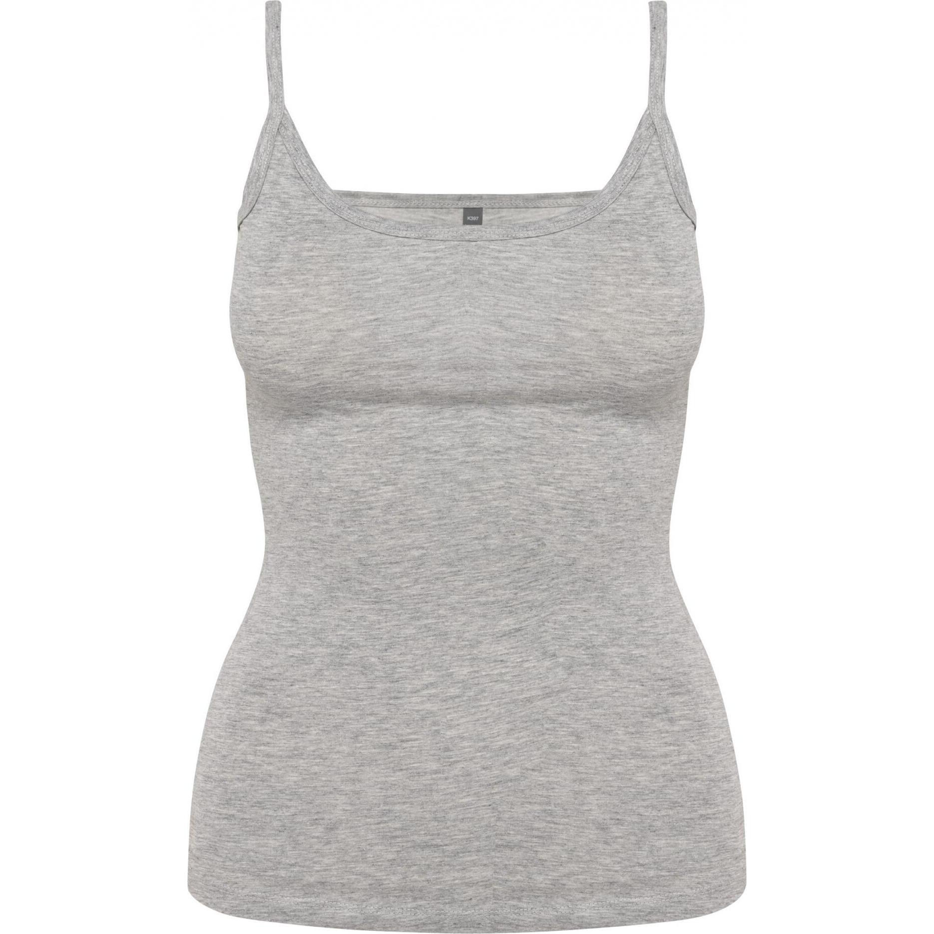 Kariban, Damen, Shirt, Tanktop mit Trägern, Damen, Grau, (M)