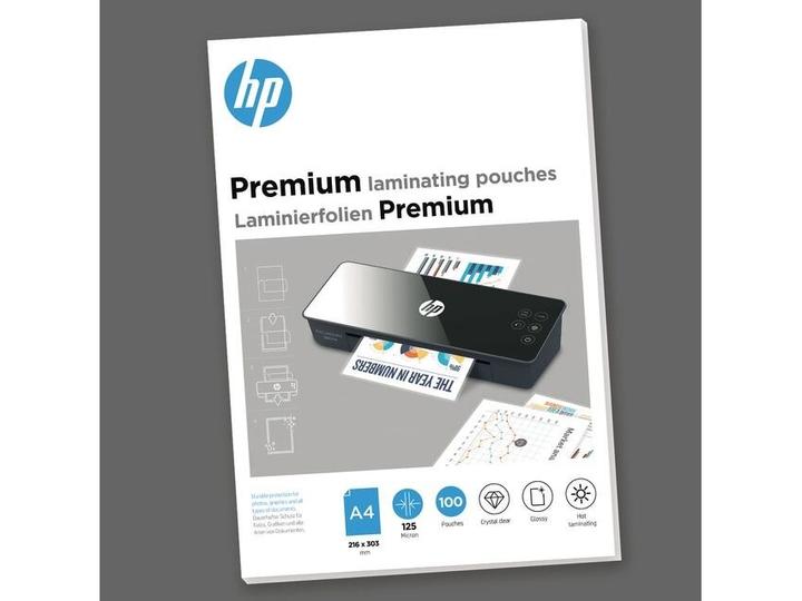 Productafbeelding HP Lamineerfolie Premium A4, 125 µm, 100 stuks, Glanzend (A4, 100 Stuk, 125 µm)
