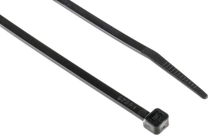 Produktbild RS PRO Cable Tie 203x4.6 Black Nylon 66 (Kunststoffkabelbinder, 203 mm, 1000 Stk.)