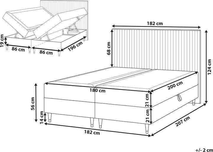 Actual product image Beliani Dame (180 x 200 cm)