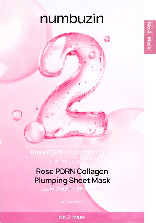 Numbuzin No.2 Rose PDRN Collagen Plumping Sheet Mask