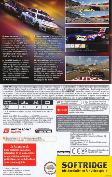 Produktbild Motorsport Games NASCAR Rivals (Switch, DE)