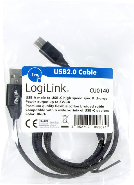 Produktbild LogiLink CU0140 (1 m, USB 2.0, 5 W)