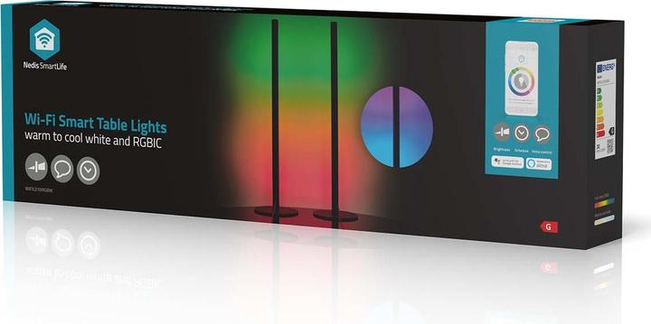 Actual product image Nedis SmartLife Mood Light | Wi-Fi | Tube | 600 lm | RGBIC / Warm to Cool White | 2700 - 6500 (600 lm)