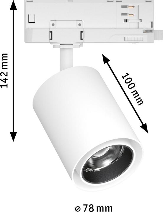 Image du produit Paulmann Spot sur rail à LED PAUL (3100 lm)