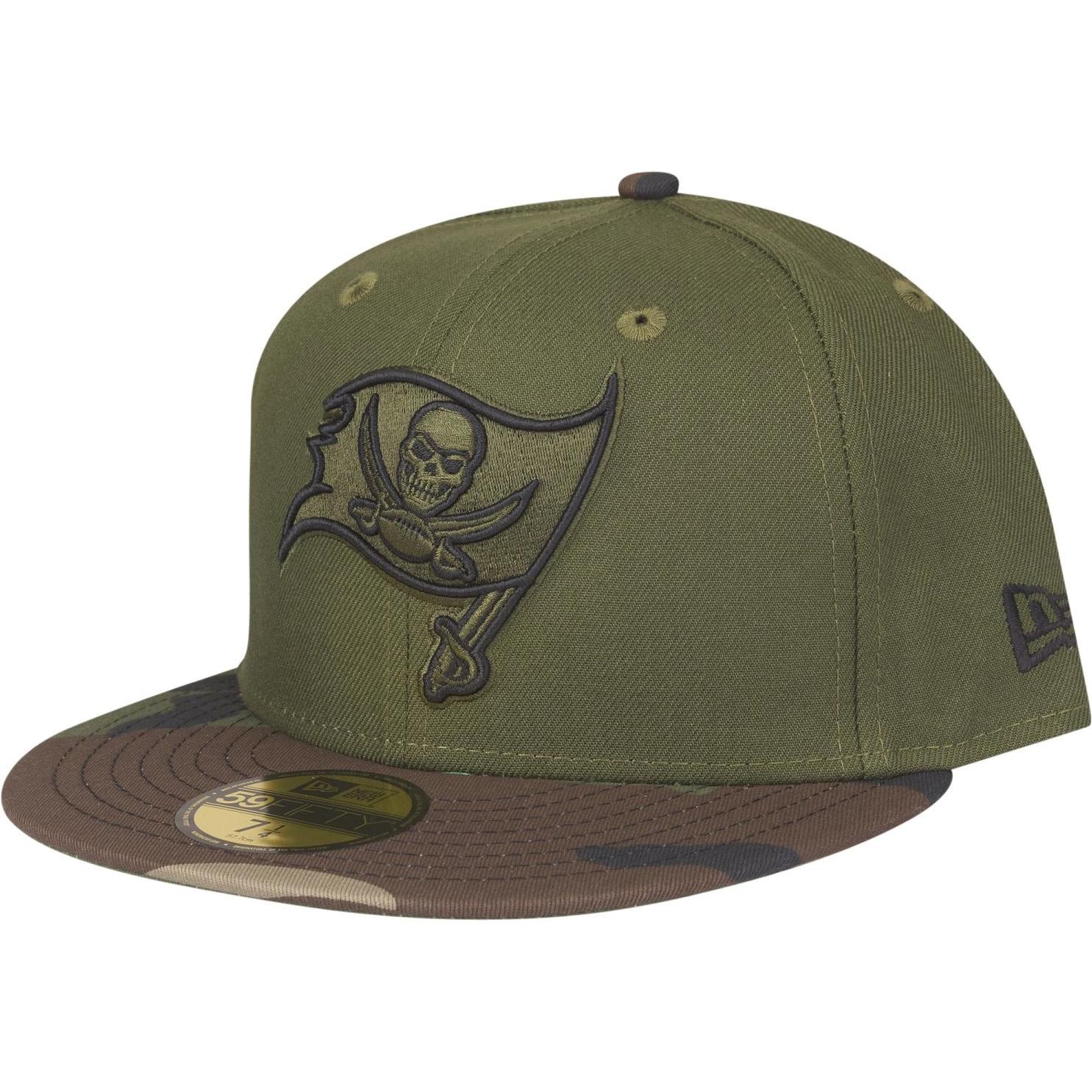 New Era, Herren, Cap, 59Fifty Cap - Tampa Bay Buccaneers wood camo - 7 3/4, Grün, (7 3/4)