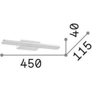 Thumbnail - Ideal lux, Gartenbeleuchtung, MAKE-UP LED Wandleuchte 12W Weiss IP54 warmweiss 287652 (1250 lm, IP54)