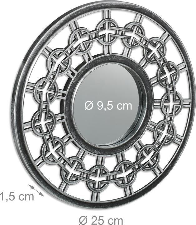 Productafbeelding Relaxdays 3x spiegel (25 x 1,5 x 25 cm)