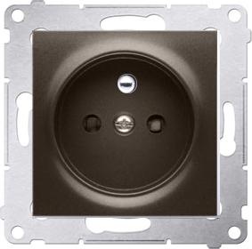 Produktbild Kontakt Kontakt-Simon Lizdas Single SIMON54 su/u 16A IP20 su mit Gleisabdeckung ruda matinis - DGZ1Z.01/46 (0.04 m)