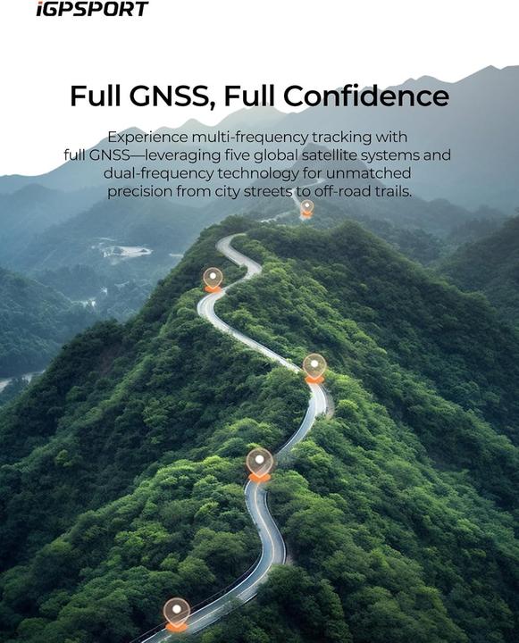 Actual product image iGPSport BiNavi Touch Screen GPS Cycling Computer Grey