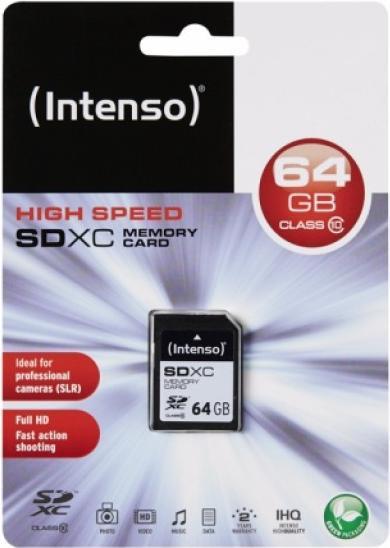 Image du produit Intenso SD Class 10 (64 Go, SDXC, U1)