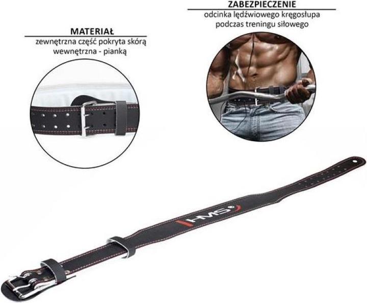 Produktbild HMS Schwarzer Krafttrainingsgürtel Grösse XXL (XXL)